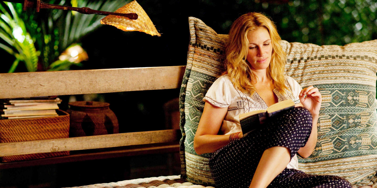 Eat Pray Love movie poster - adventurous travel romance for Sagittarius zodiac sign